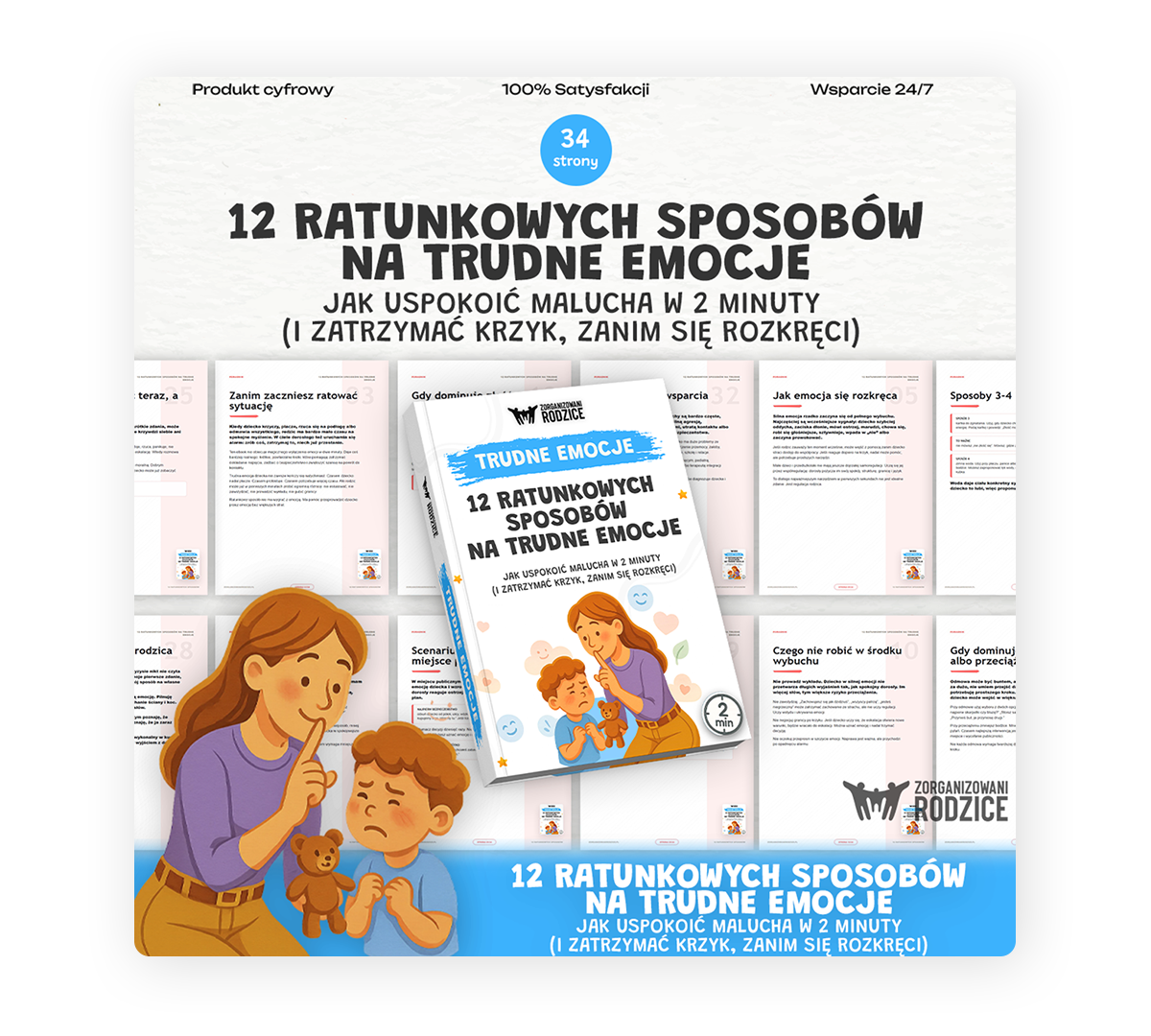 12 RATUNKOWYCH SPOSOBÓW NA TRUDNE EMOCJE: Jak uspokoić malucha w 2 minuty i zatrzymać krzyk, zanim się rozkręci - ebook